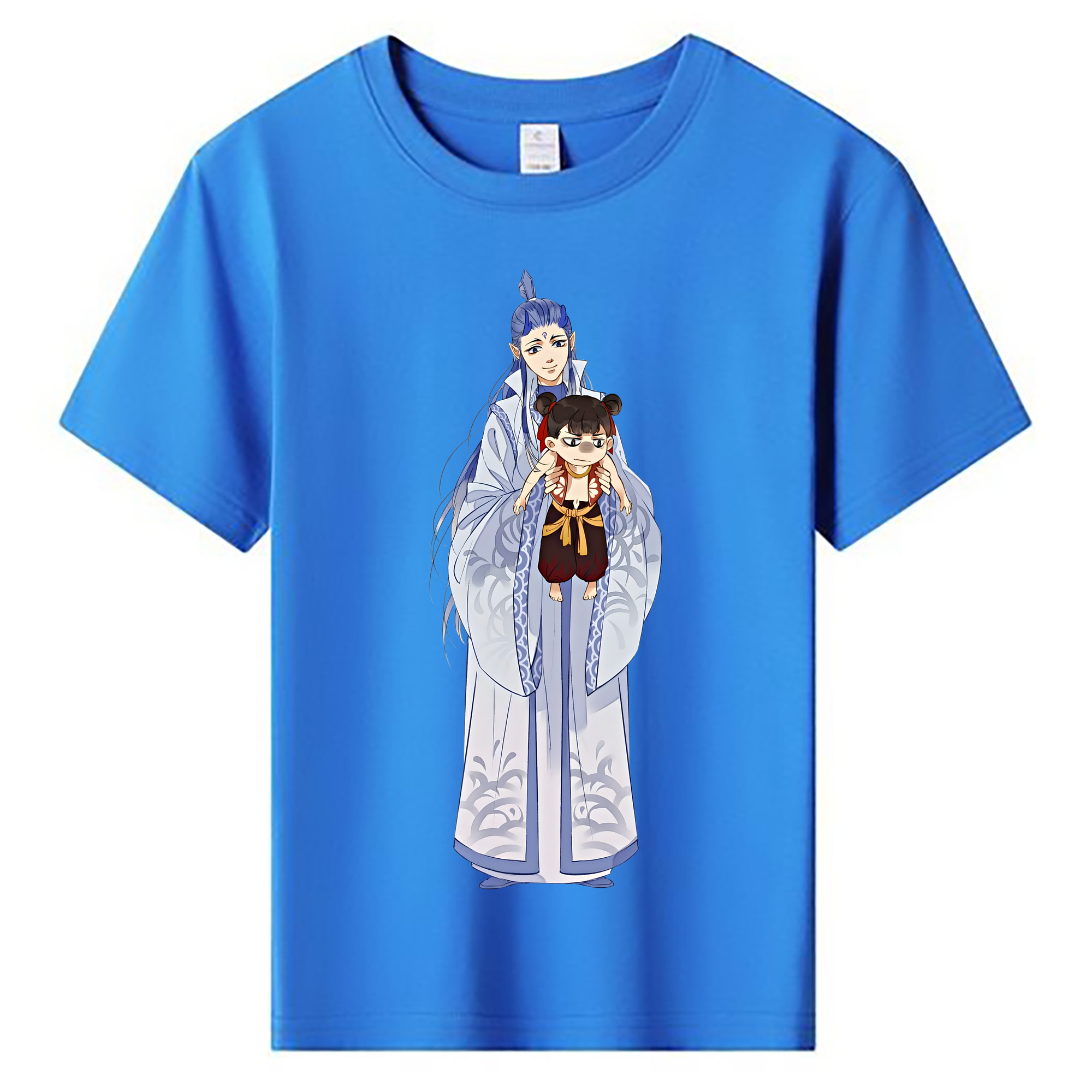 （画像用） Ne Zha 2 ナタ 魔童の大暴れ 綿100％キッズTシャツ（フロントプリント）
